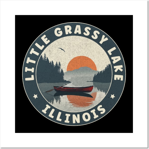 Little Grassy Lake Illinois Sunset Wall Art by turtlestart